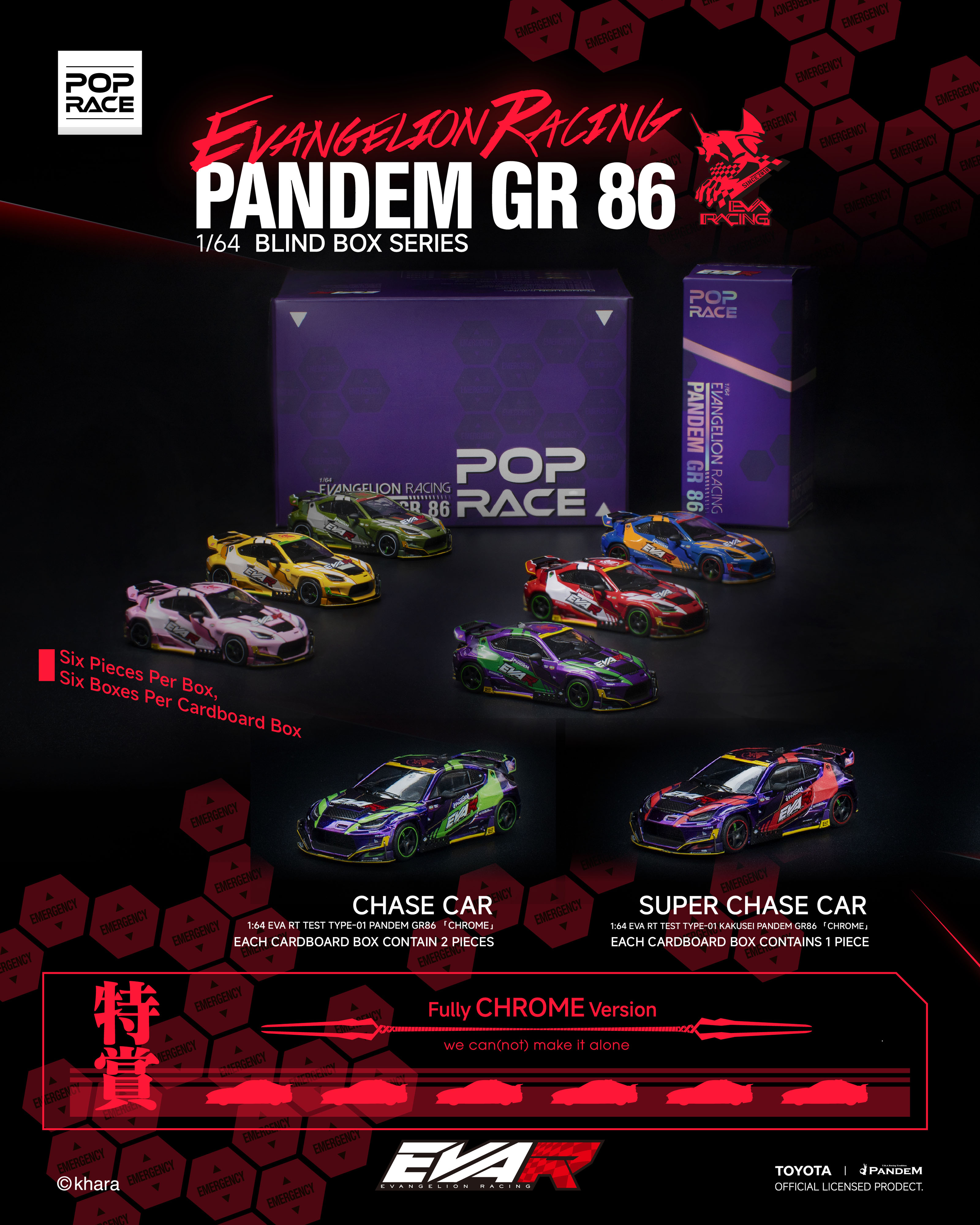 POP RACE 1/64 (ダイキャスト製) POP RACE × EVANGELION RACING PANDEM