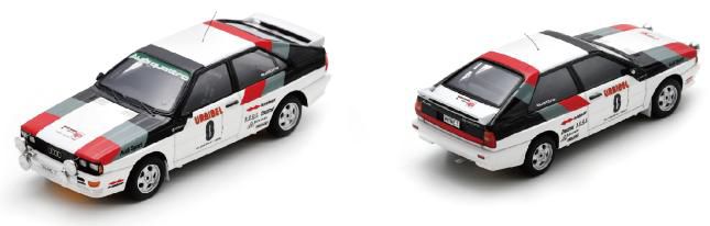 [予約]Spark(スパーク) 1/43 (レジン製) Audi quattro No.0 Audi Sport Rali Urbibel Algarve 1980 H.Mikkola／A.Hertz