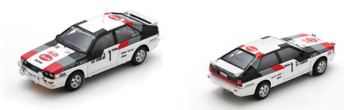 Spark(スパーク) 1/43 (レジン製) Audi Quattro No.1 2nd Rallye Monte