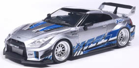 SOLIDO(ソリド) 1/43 (ダイキャスト製) 日産 GT-R (R35) リバティウォーク シルエット 2020 (シルバー／ブルー)