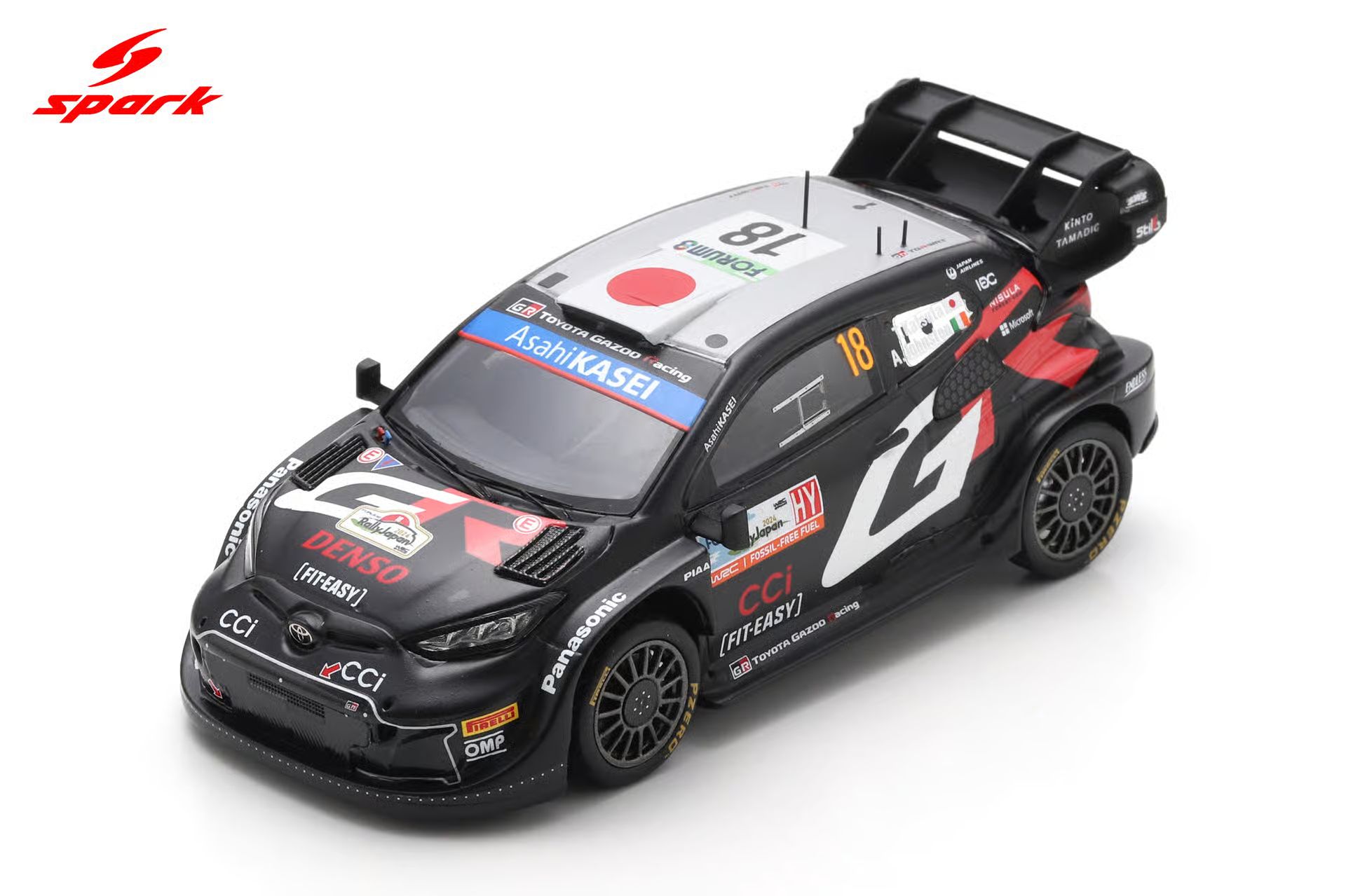 Spark(スパーク) 1/43 (レジン製) TOYOTA GR Yaris Rally1 HYBRID No.33 TOYOTA GAZOO Racing WRT Winner Rally Japan 2024 E.Evans／S.Martin