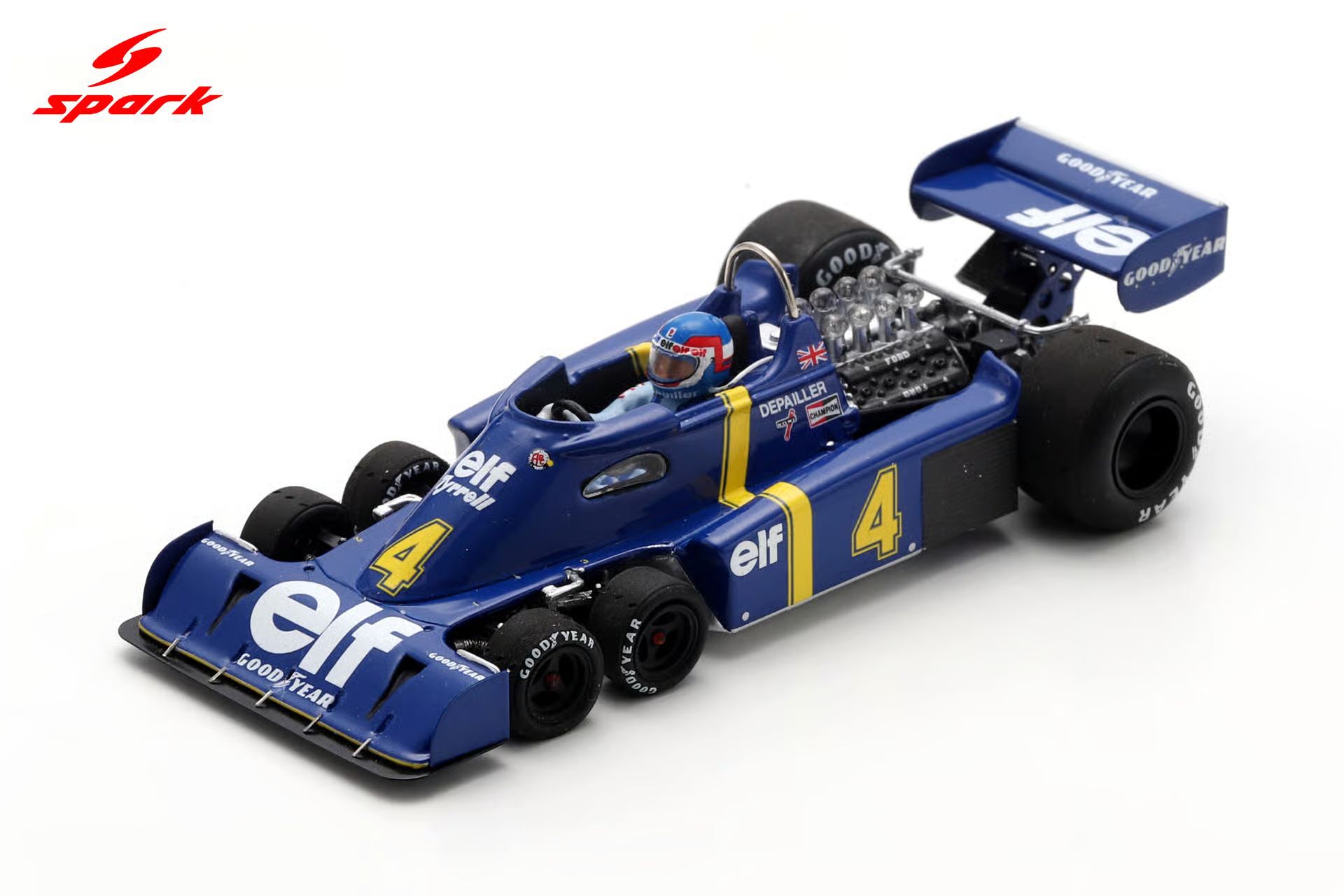 Spark(スパーク) 1/43 (レジン製) Tyrrell P34 No.4 2nd Sweden GP 1976 Patrick Depailler
