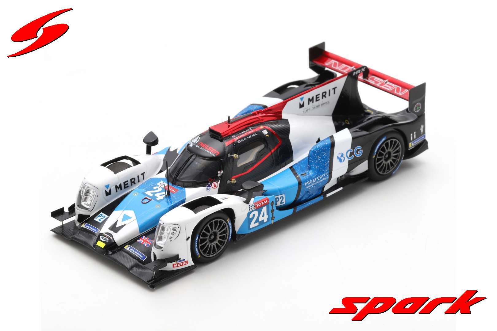 Spark(スパーク) 1/43 (レジン製) Oreca 07／Gibson No.24 Nielsen Racing／24H ル・マン 2020 G.Grist／A.Kapadia／A.Wells