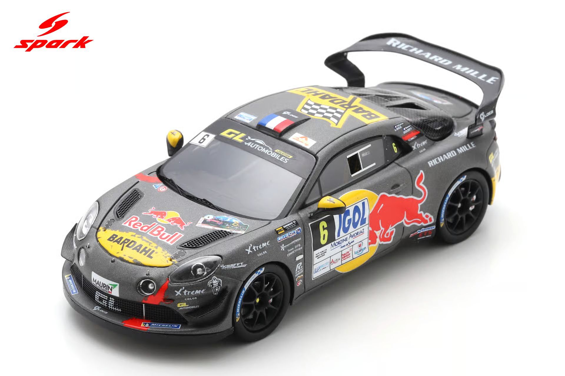 Spark(スパーク) 1/43 (レジン製) Alpine A110 GT+ Rallye du Mont Blanc 2024 S?bastien Loeb