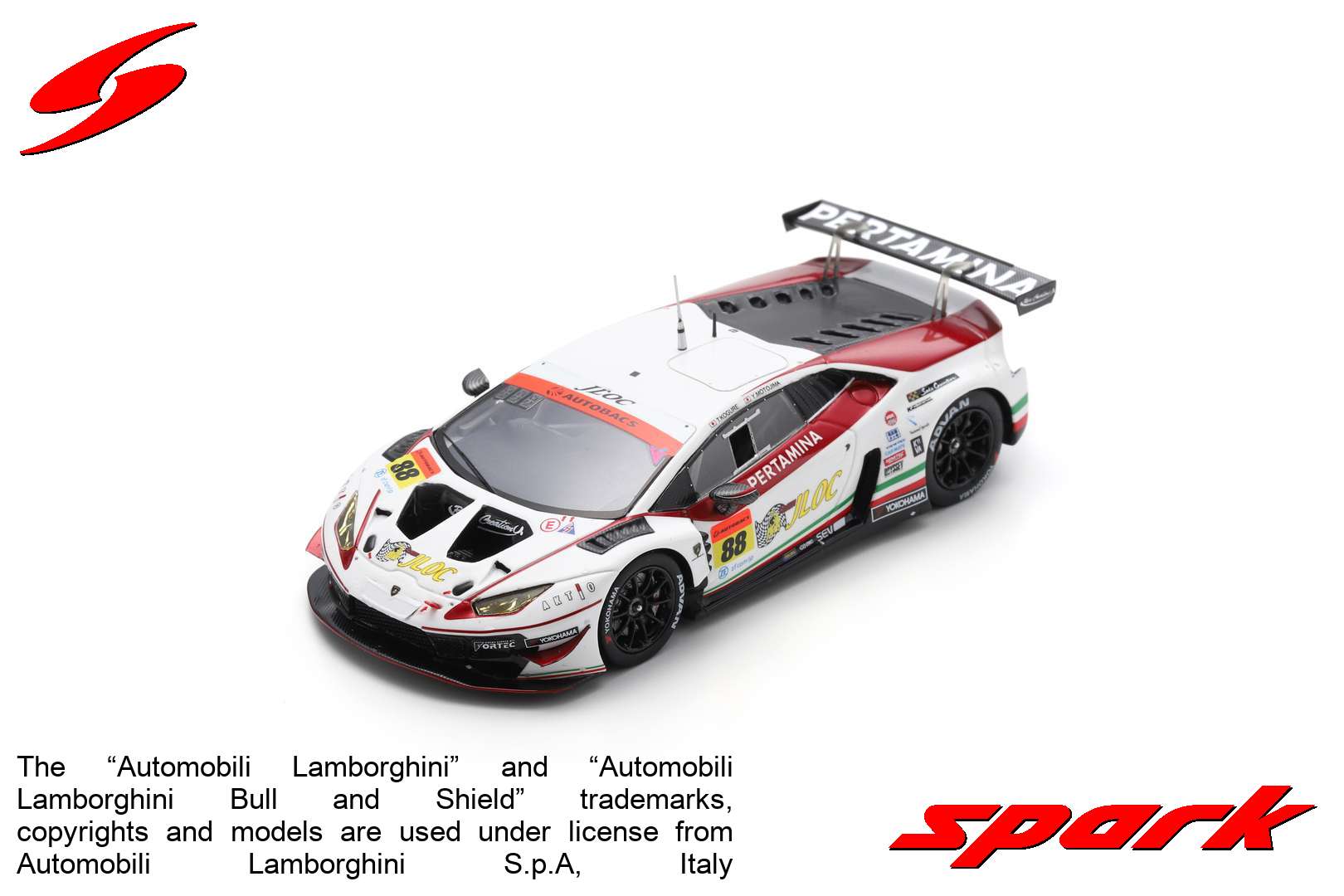 Spark (スパーク) 1/43 (レジン製) JLOC Lamborghini GT3 NO.88 JLOC GT300 SUPER GT 2021 Takashi Kogure - Yuya Motojima