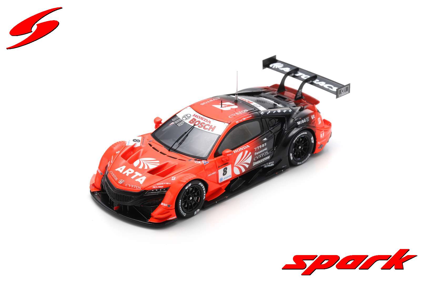 Spark (スパーク) 1/43 ARTA NSX-GT No.8 ARTA GT500 SUPER GT 2020 Tomoki Nojiri／Nirei Fukuzumi