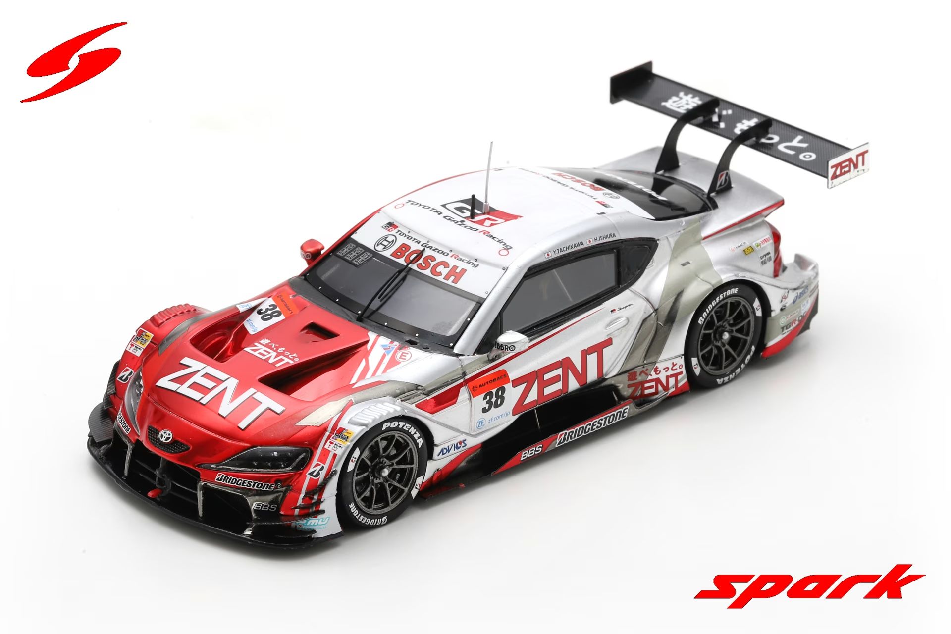 Spark(スパーク) 1/43 (レジン製) ZENT CERUMO GR Supra No.38 TGR TEAM ZENT CERUMO GT500 SUPER GT 2021 Yuji Tachikawa／Hiroaki Ishiura
