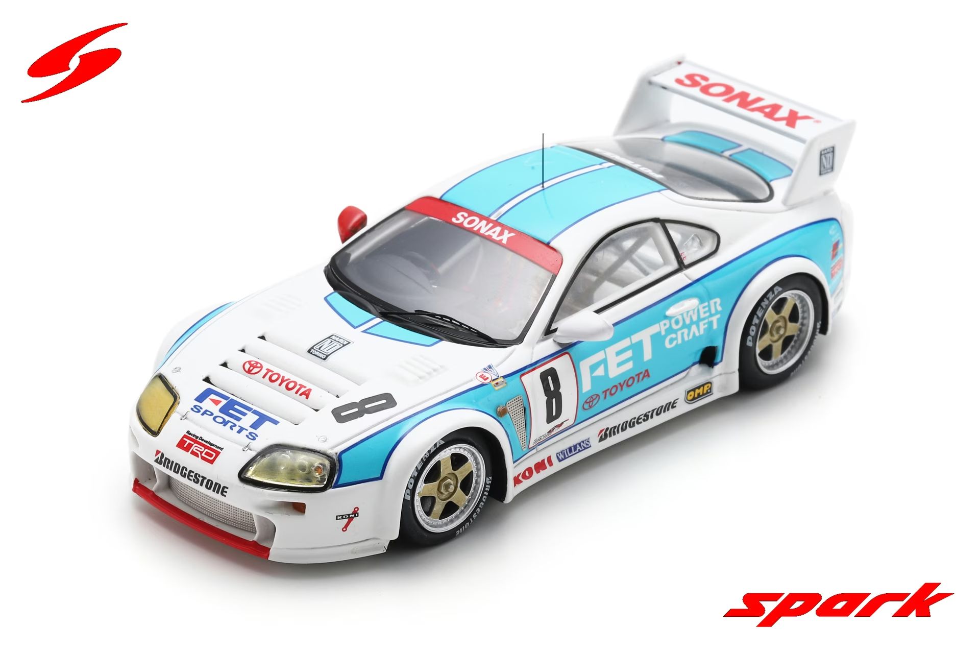 Spark(スパーク) 1/43 (レジン製) FET SPORTS Toyota Supra No.8／GT1 JGTC 1995 Naoki.Nagasaka
