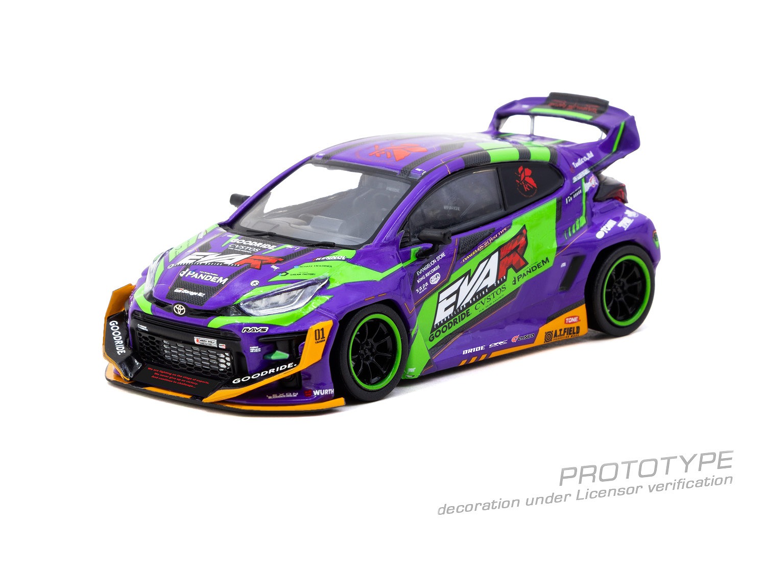 [予約]Tarmac(ターマック) 1/43 (ダイキャスト製) Pandem Toyota GR Yaris EVA Racing