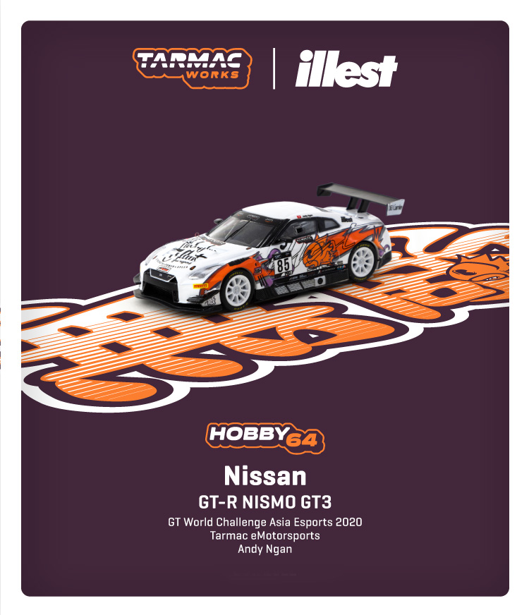 Tarmac（ターマック）1/64 Nissan GT-R NISMO GT3 GT World Challenge Asia Esports 2020 Tarmac eMotorsports