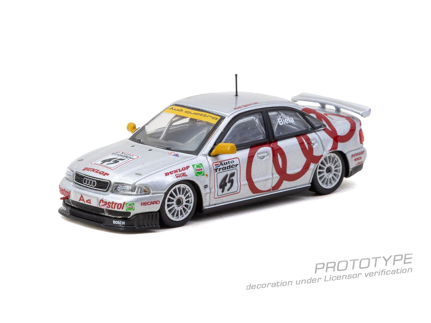 [予約]Tarmac(ターマック) 1/64 (ダイキャスト製) Audi A4 quattro BTCC 1996 Champion Frank Biela