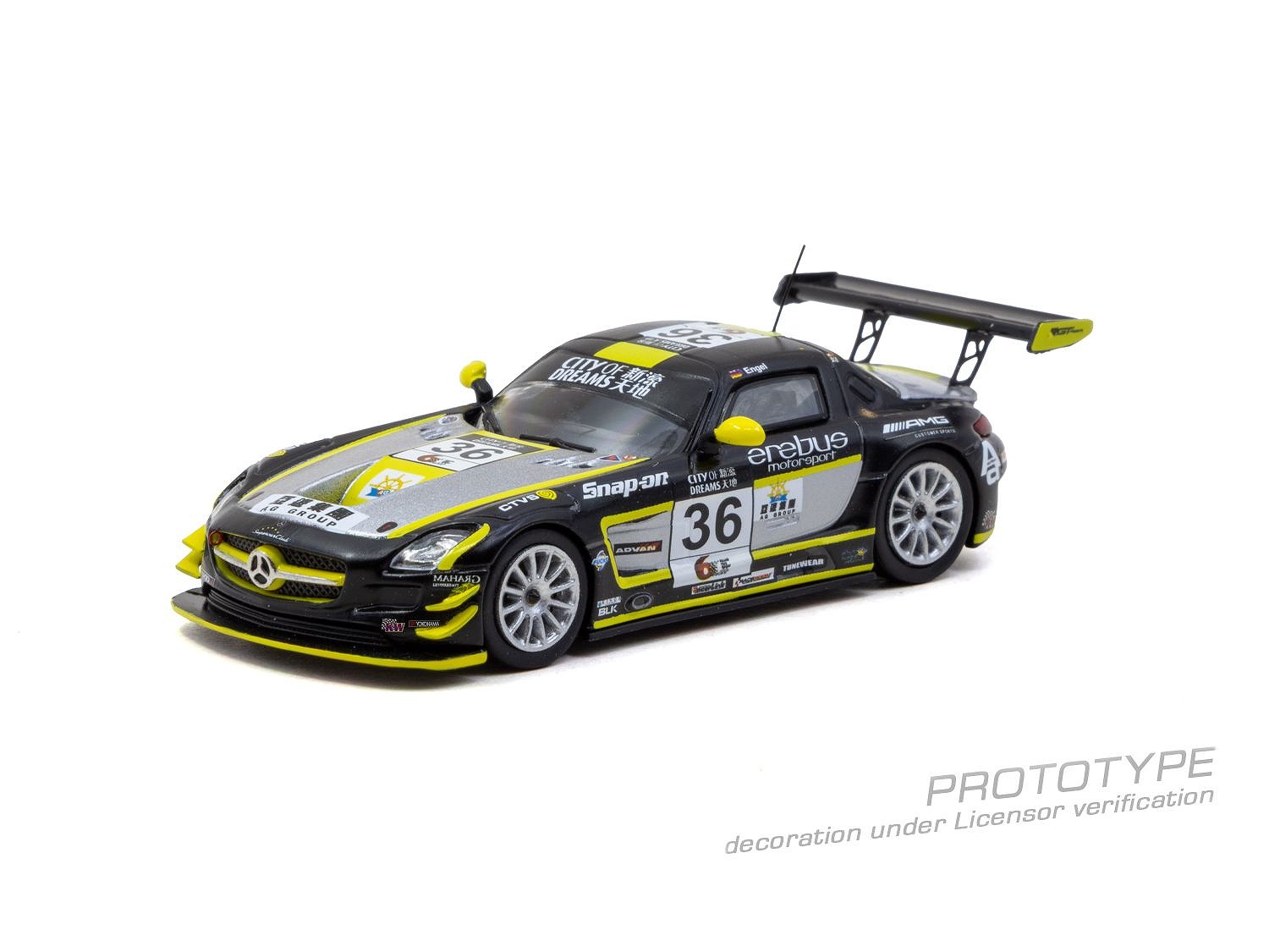 [予約]Tarmac(ターマック) 1/64 (ダイキャスト製) Mercedes-Benz SLS AMG GT3 Macau GT Cup 2013 Maro Engel