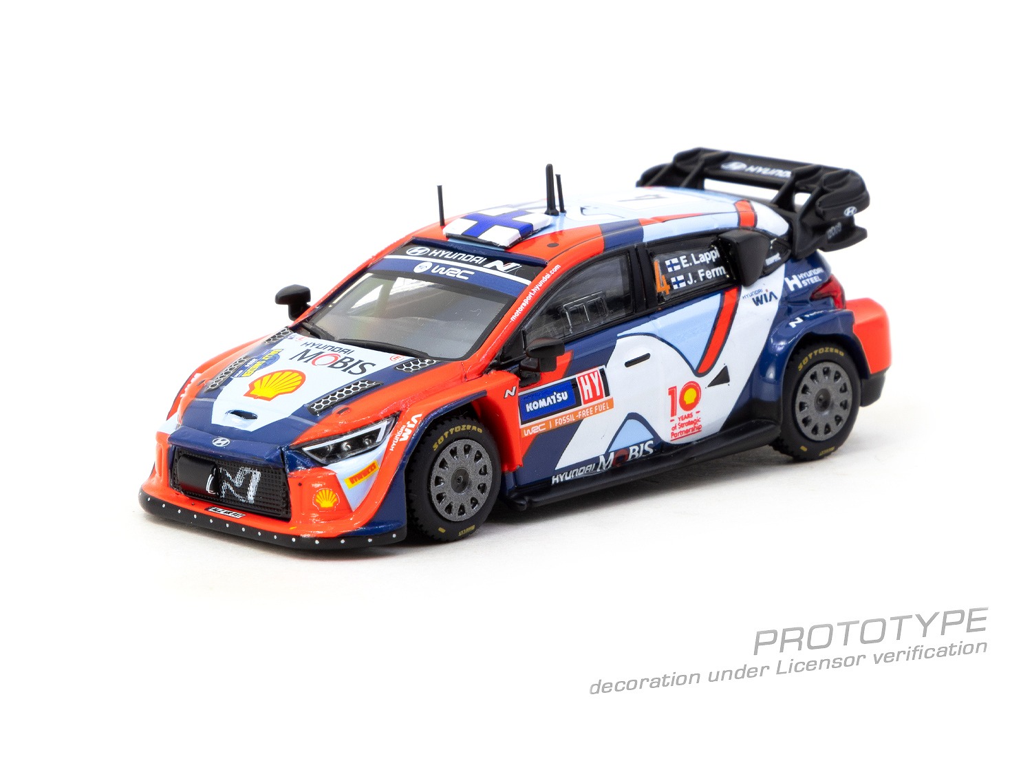 Tarmac(ターマック) 1/64 (ダイキャスト製) Hyundai i20 N Rally1 Hybrid Rally Sweden 2024 Winner Esapekka Lappi / Janne Ferm