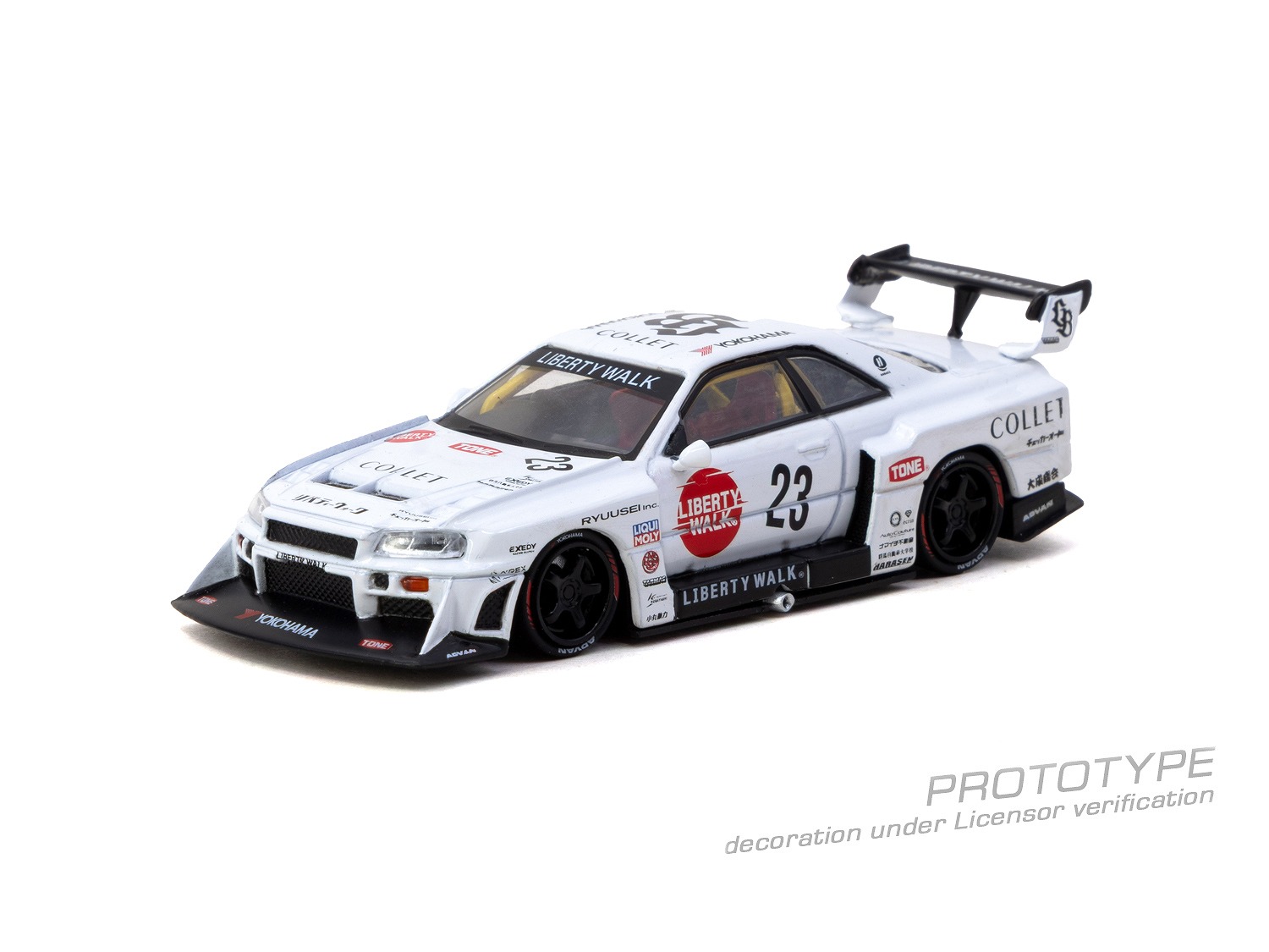 [予約]Tarmac(ターマック) 1/64 (ダイキャスト製) LB-ER34 Super Silhouette SKYLINE White