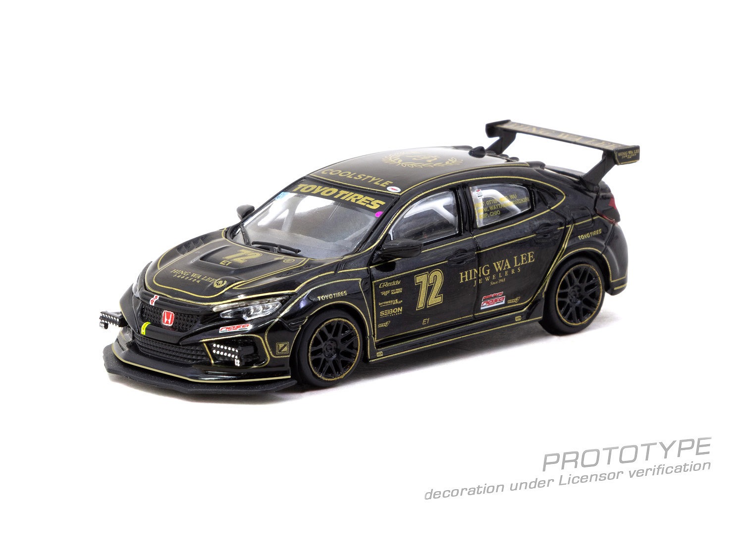 [予約]Tarmac(ターマック) 1/64 (ダイキャスト製) Honda Civic TYPE R FK8 NASA Western Endurance Racing Championship 2021 Daniel Wu／Tazio Ottis／Will Wattanawongkiri／Patrick Chio