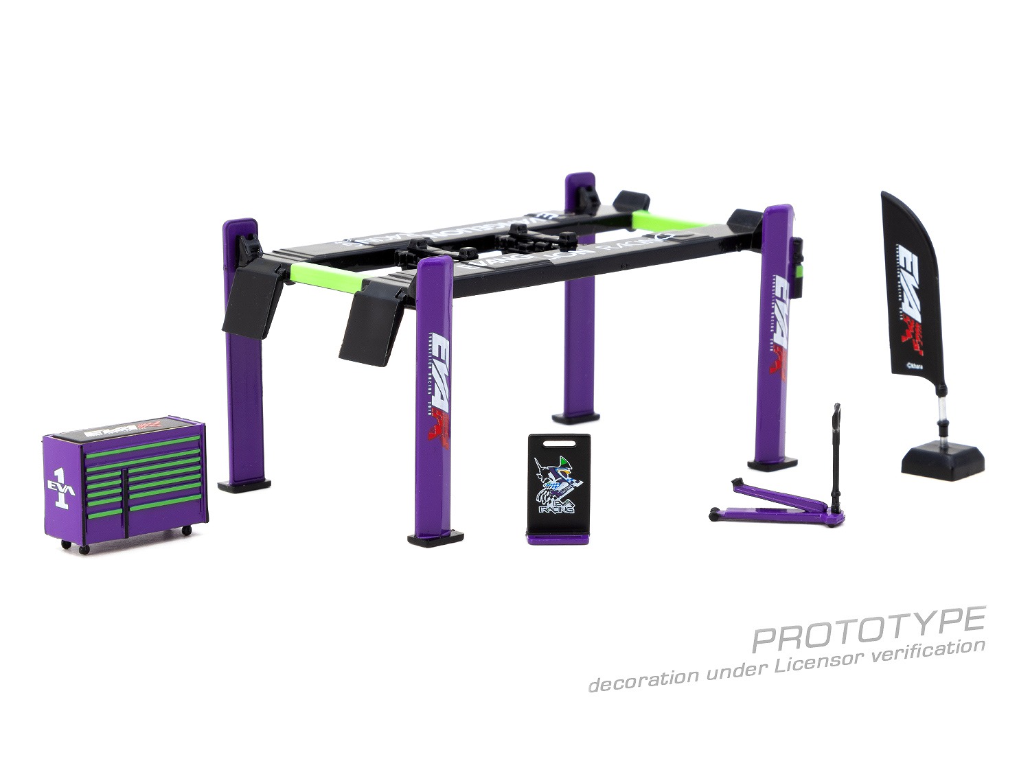 Tarmac(ターマック) 1/64 (ダイキャスト製) Garage tools set EVA Racing