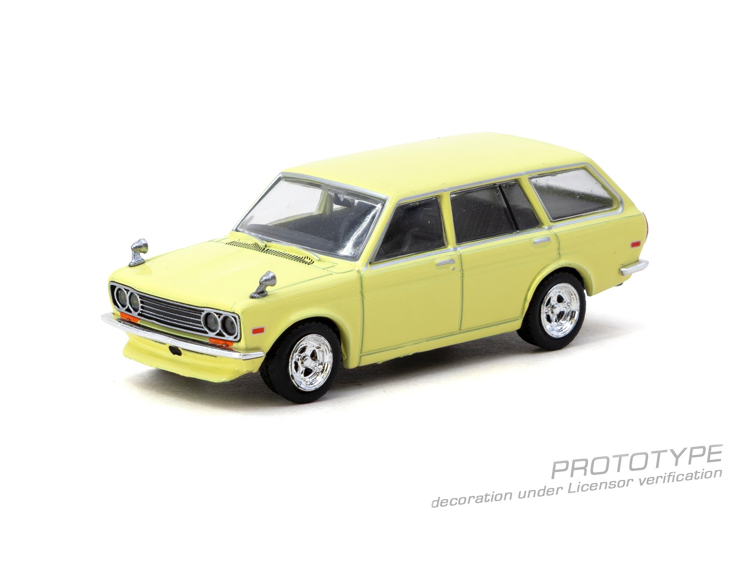 [予約]Tarmac(ターマック) 1/64 (ダイキャスト製) Datsun Bluebird 510 Wagon Yellow ※ペーパーボックス