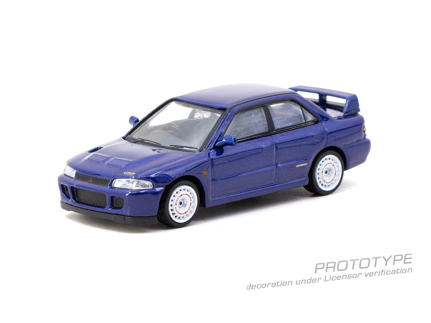 [予約]Tarmac(ターマック) 1/64 (ダイキャスト製) Mitsubishi Lancer GSR Evolution II Blue ※ペーパーボックス
