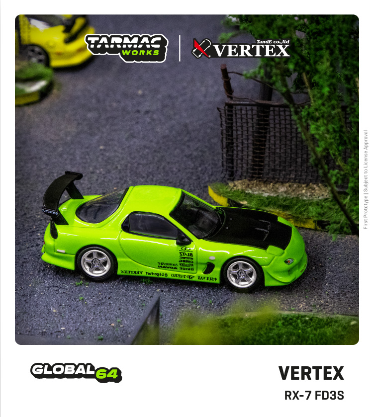 予約 Tarmac ターマック 1 64 Vertex Rx 7 Fd3s ライトグリーン ガリバー