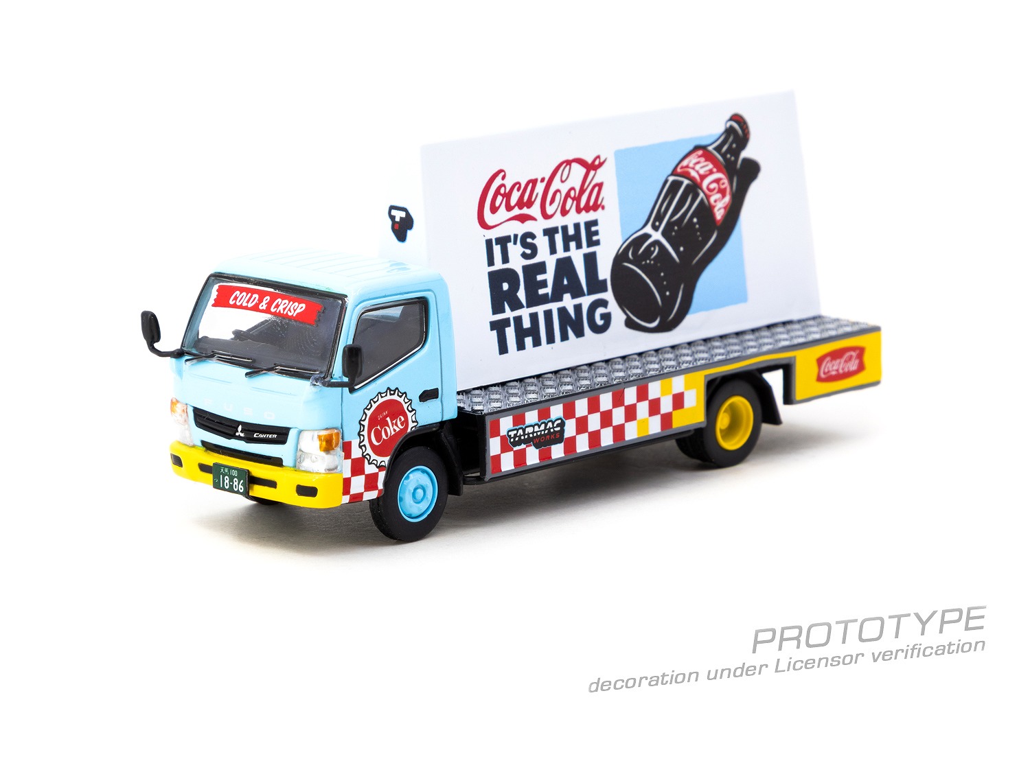 Tarmac(ターマック) 1/64 (ダイキャスト製) Mitsubishi Fuso Canter - Advertisement Truck COCA- COLA