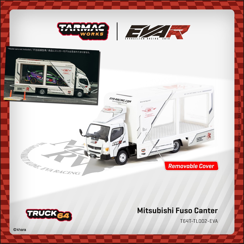 Tarmac(ターマック) 1/64 (ダイキャスト製) Mitsubishi Fuso Canter EVA Racing