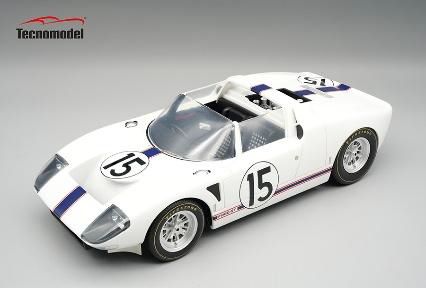 [予約]Tecnomodel(テクノモデル) 1/18 (レジン製) フォード GT40 ロードスターX1 ル・マン #15 1965 M.Trintignant / G.Ligier