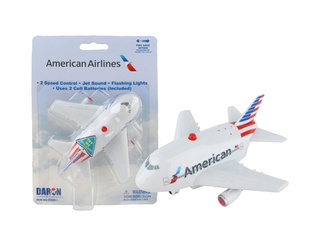 (プラスチック製) プルバック ライト＆サウンド アメリカン航空