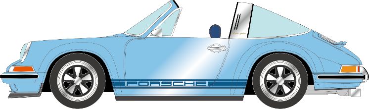 [予約]VISION(ヴィジョン) 1/43 (レジン製) シンガー911(964) タルガ スチールシティブルー(限定120台、国内販売60台)