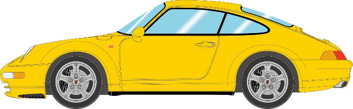 [予約]VISION(ヴィジョン) 1/43 (レジン製) ポルシェ911 (993) カレラ1994 スピードイエロー(限定50台、国内販売25台)