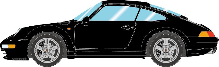 [予約]VISION(ヴィジョン) 1/43 (レジン製) ポルシェ911 (993) カレラ1994 ブラック(限定50台、国内販売25台)
