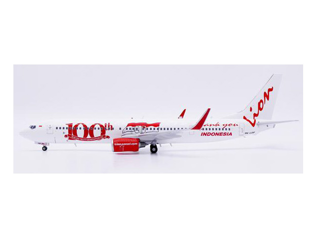 [予約]JC WINGS 1/200 (ダイキャスト製) 737-900ER Lion Air "100th Boeing Next-Generation 737"PK-LOF 