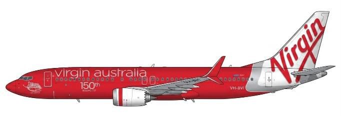 JC WINGS 1/400 (ダイキャスト製) 737 MAX 8 Virgin Australia 