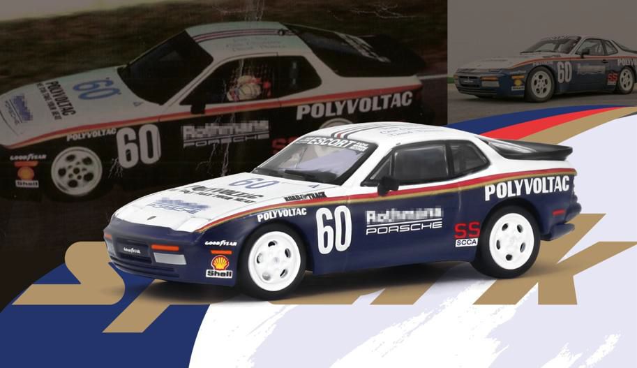 Spark(スパーク) Sparky × Tiny 1/64 (ダイキャスト製) Porsche 944 TURBO CUP 1987 #60 - Closed Headlights