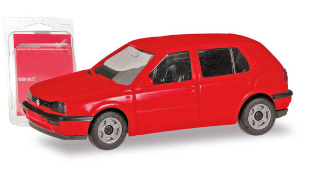 herpa Cars&Trucks 1/87 ミニキット フォルクスワーゲン ゴルフIII ライトレッド
