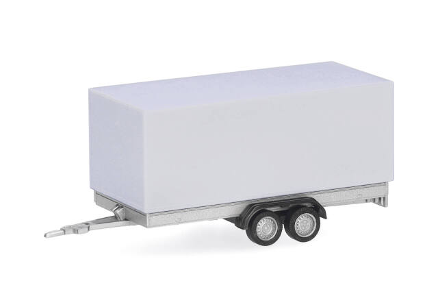 [予約]herpa Cars&Trucks 1/87 (プラスチック製) 乗用車用キャンバストレーラー 2軸 ホワイト