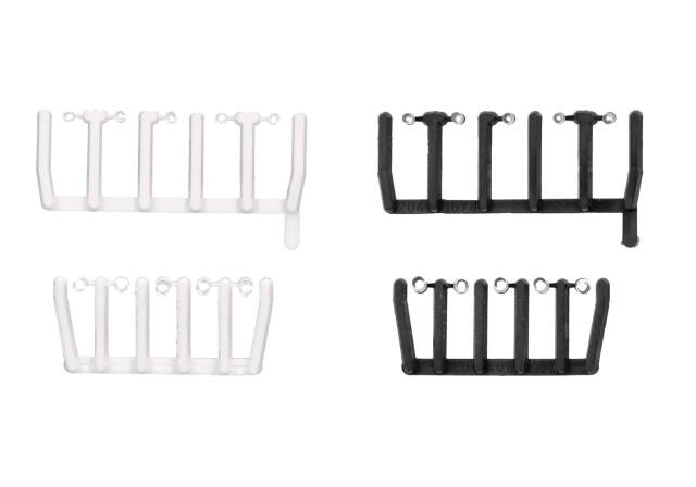 herpa Cars&Trucks 1/87 (プラスチック製) 信号灯 クリア ホワイトベース＆ブラックベース 大小各20個（80個入り）