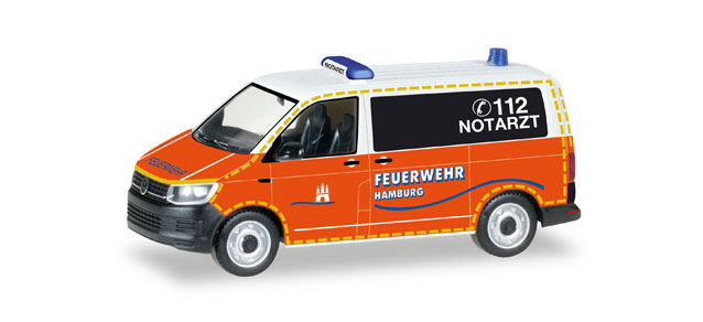 herpa Cars&Trucks 1/87 VW T6 バスハンブルク消防隊