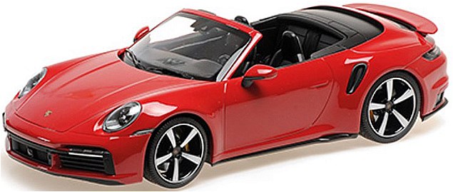 [予約]MINICHAMPS(ミニチャンプス) 1/18 (ダイキャスト製) ポルシェ 911 (992) ターボ S カブリオレ 2020 レッド  ※再受注