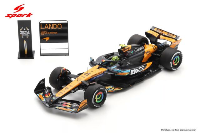 Spark(スパーク) 1/18 (レジン製) McLaren MCL39 No.4 3rd Abu Dhabi GP 2025 F1 Drivers' World Champion 2025 Lando Norris