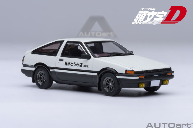 AUTOart (オートアート) コンポジットダイキャストモデル 1/64 (ダイキャスト製) トヨタ スプリンター トレノ (AE86) 『頭文字 D』　（「藤原とうふ店」 豆腐パーツ付属）