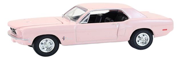 [予約]グリーンライト 1/64 (ダイキャスト製) 1968 Ford Mustang Coupe - Ford Rainbow Of Colors - West Coast USA Special Edition Mustang – Hot Pink