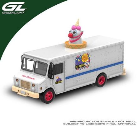 [予約]グリーンライト 1/64 (ダイキャスト製) Killer Klowns from Outer Space (1988) - Ice Cream Van (New Tooling)
