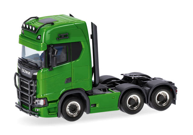 [予約]herpa Cars&Trucks 1/87 (プラスチック製) スカニア CS 20 ハイルーフ リジッドトラクター 3軸 グリーン