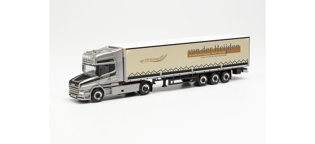 herpa Cars&Trucks 1/87 スカニア torpedo TL キャンバス セミトレーラー with drop sides “Van der Heijden”