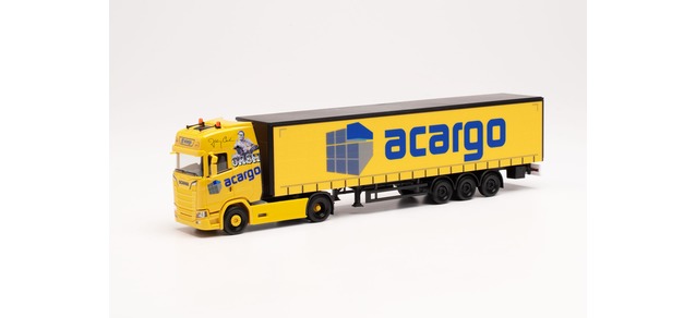 herpa Cars&Trucks 1/87 スカニア CS 20 HD キャンバス セミトレーラー “acargo/Johnny Cash”