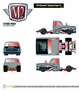 M2 Machines 1/64 (ダイキャスト製) 1973 Chevrolet(R) Cheyenne Super 10 – "PFC. HYDE"