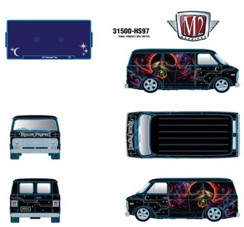 [予約]M2 Machines 1/64 (ダイキャスト製) 1974 Chevrolet Van
