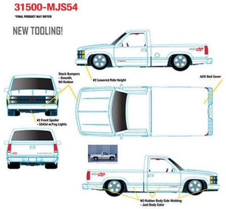 M2 Machines 1/64 1993 シボレー C1500 SS454 カスタム ホワイト ※並行輸入品