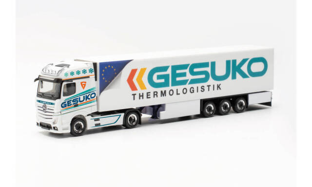 herpa Cars&Trucks 1/87 メルセデスベンツ アクトロス ギガスペース `18 冷蔵ボックス セミトレーラー “GESUKO