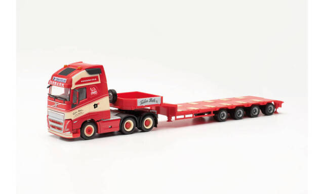 herpa Cars&Trucks 1/87 ボルボ FH 16 Gl. XL 2020 6x4 ローボーイセミトレーラー “Torben Rafn”